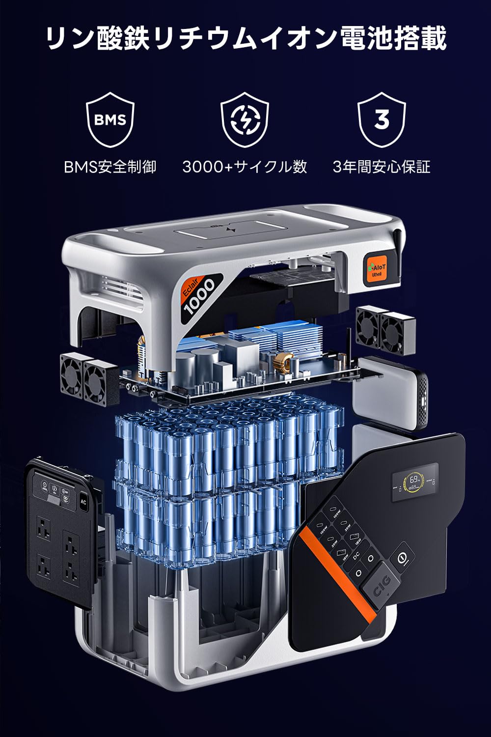【新品未使用】Litheli ポータブル電源 Eclair1000 1069Wh Amazon.co.jp: Litheli ポータブル電源 Eclair 1000 大容量